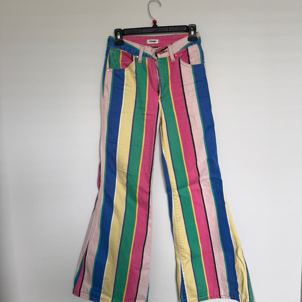 Wrangler Multicolor Striped Flare Jeans